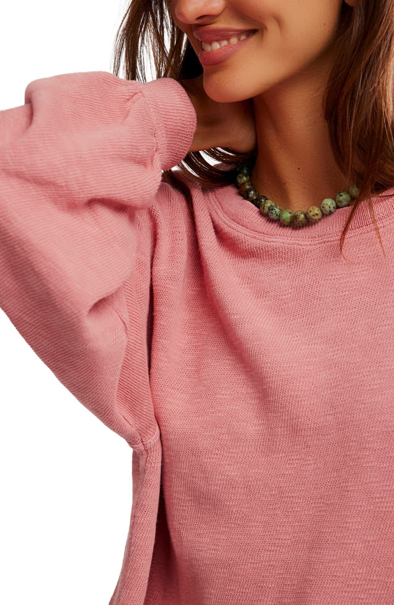 Free People Maddie Oversize Cotton Top, Alternate, color, Rosie