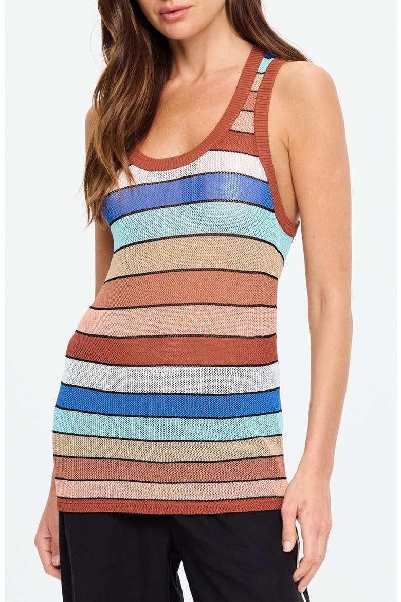 Iza Jet Knit Tank Top, Main, color, STRIPE