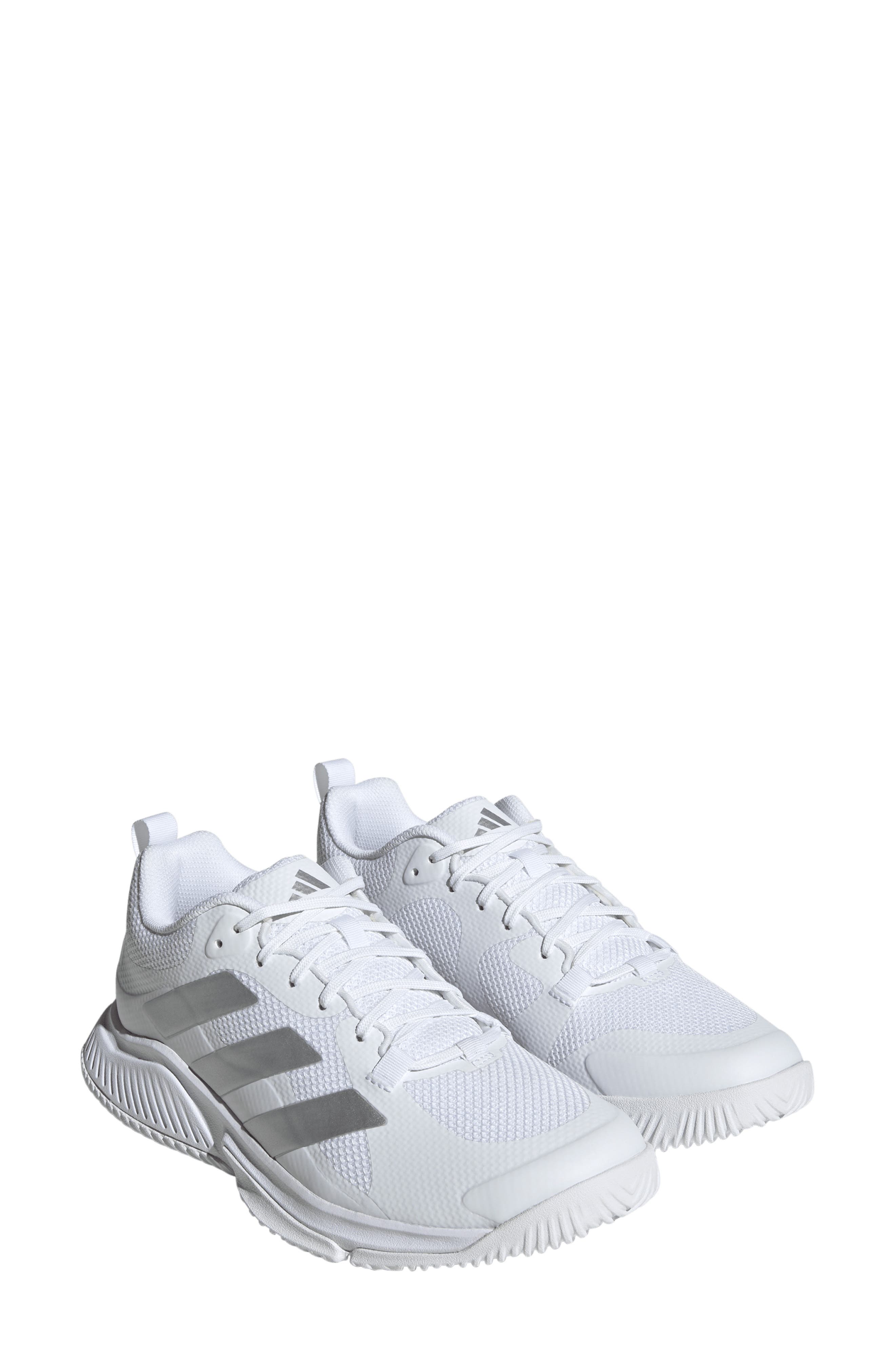 adidas Court Team 2.0 Training Shoe, Main, color, White/ Silver Metallic/ Grey