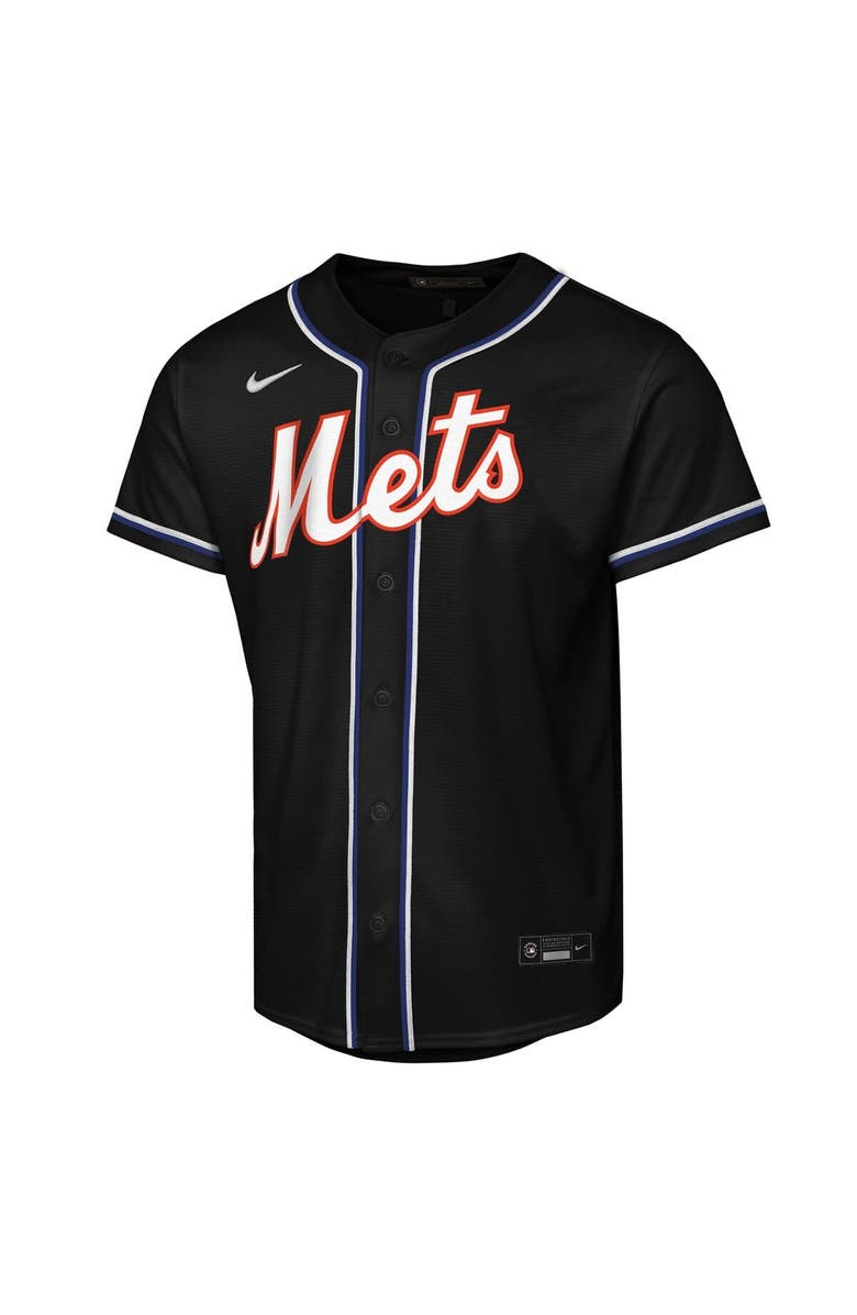 Nike Youth Nike Francisco Lindor Black New York Mets Fashion Replica Player Jersey, Alternate, color, Black