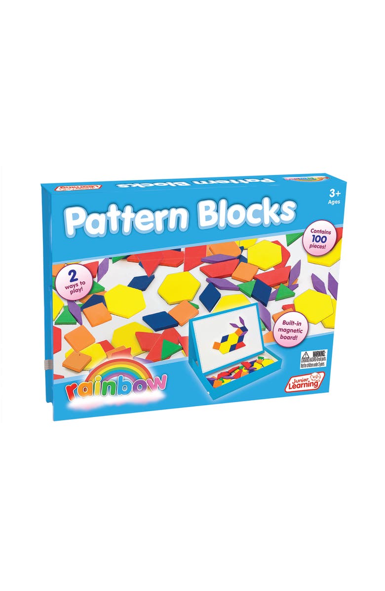 Junior Learning Rainbow Pattern Blocks Magnetic Activities Learning Set, Main, color, Multicolored