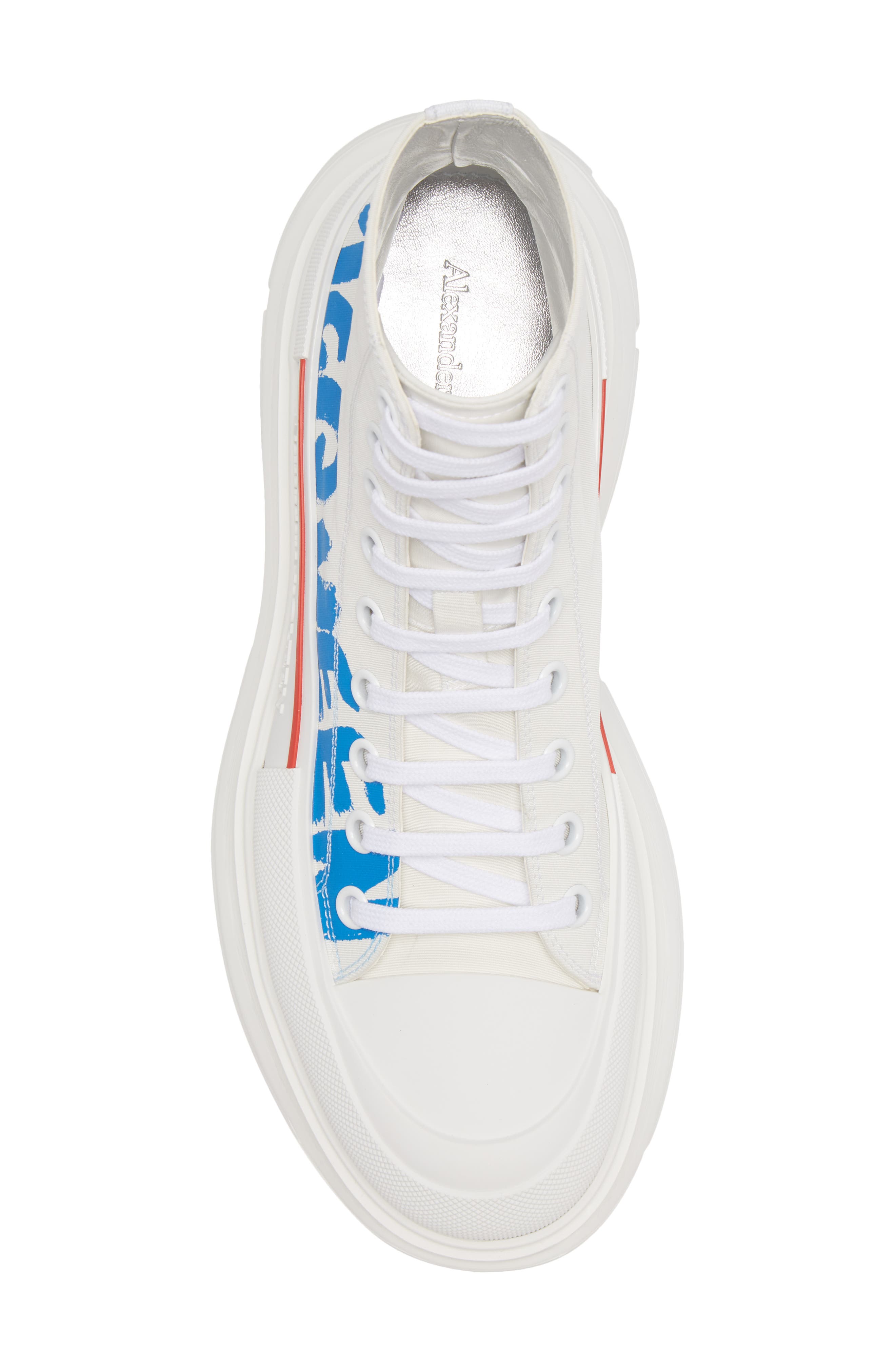McQueen Tread Slick Graffiti High Top Sneaker, Alternate, color, 