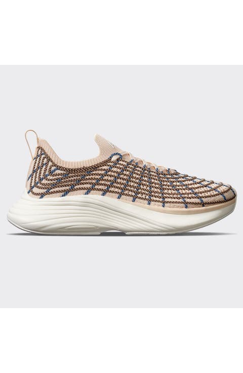 Women's TechLoom Zipline Light Fawn Chocolate Navy Sneaker