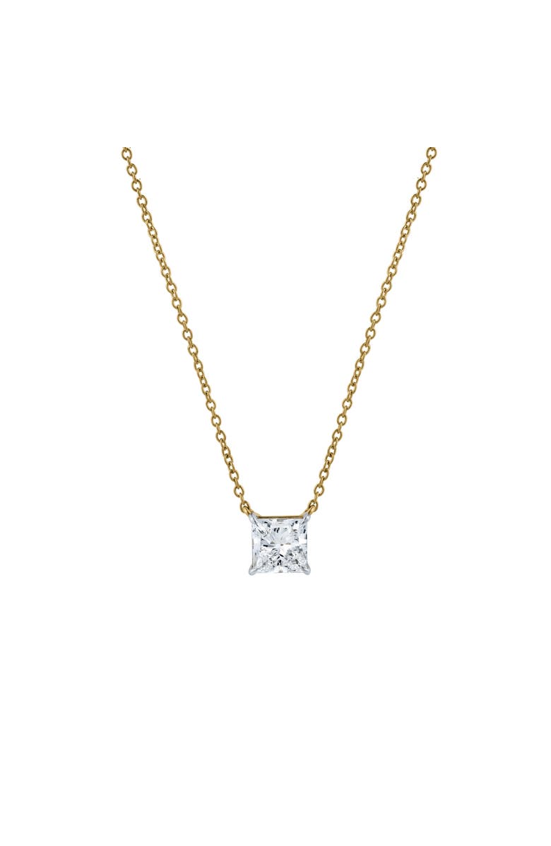 LuvMyJewelry Princess Charm 14K Gold Lab Grown Diamond Necklace - 0.75 ct, Main, color, 14K Yellow Gold