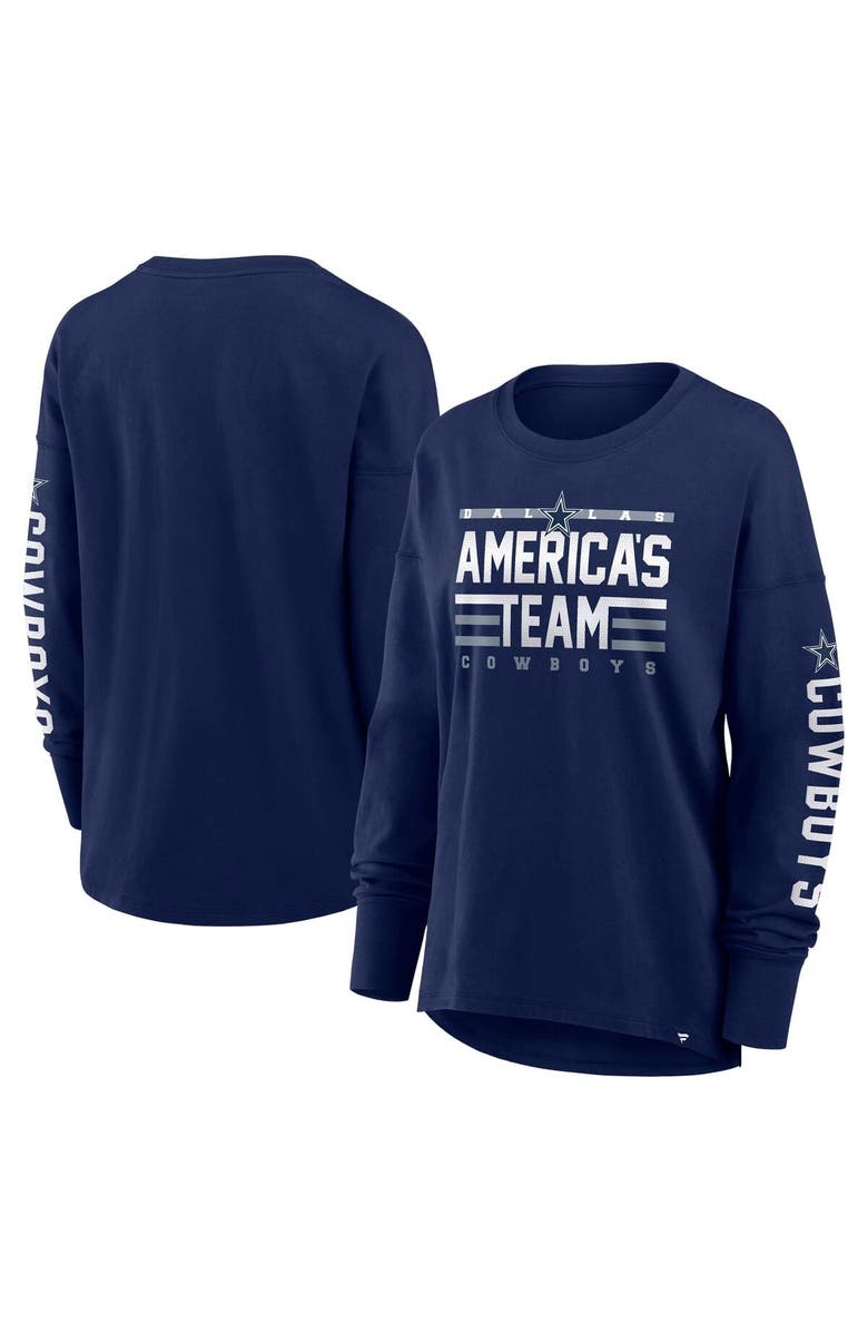 FANATICS Women's Fanatics Navy Dallas Cowboys Hometown Legacy Long Sleeve T-Shirt, Main, color, Navy