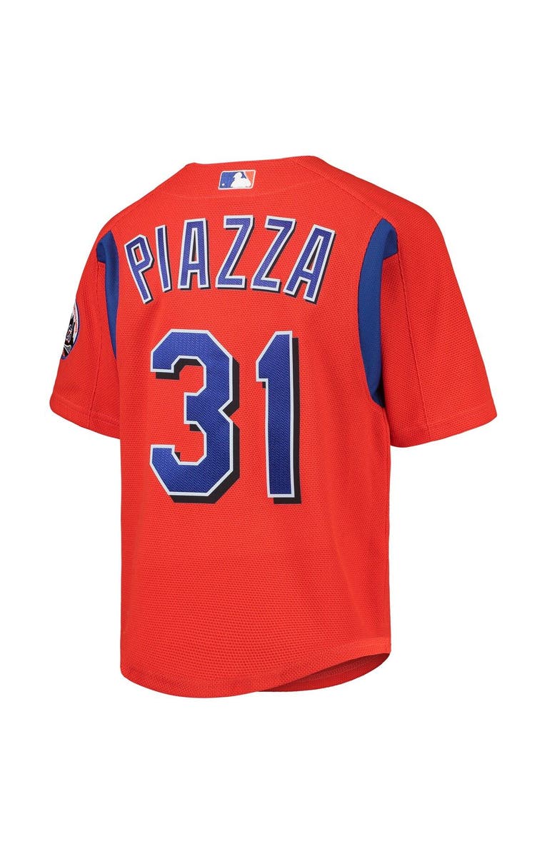 Mitchell & Ness Youth Mitchell & Ness Mike Piazza Orange New York Mets Cooperstown Collection Mesh Batting Practice Jersey, Alternate, color, 