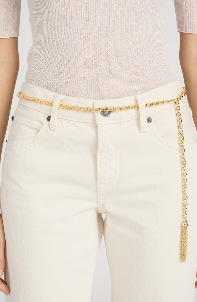 FRAME The Sebastian Chain Belt, Alternate, color, Gold
