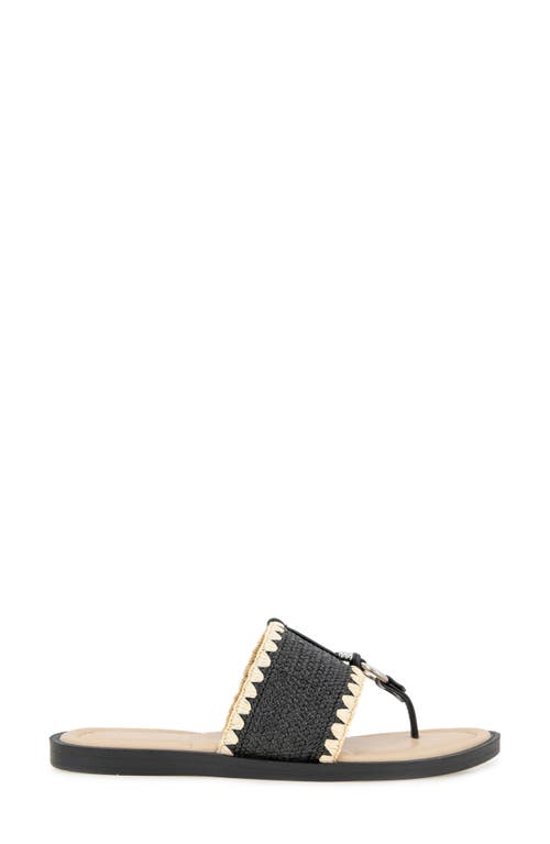 Reaction Kenneth Cole Sabriya Slide Sandal In Black Raffia