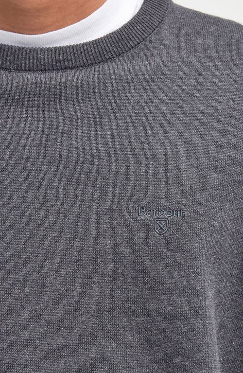 Barbour Pima Cotton Crewneck Sweater In Gray