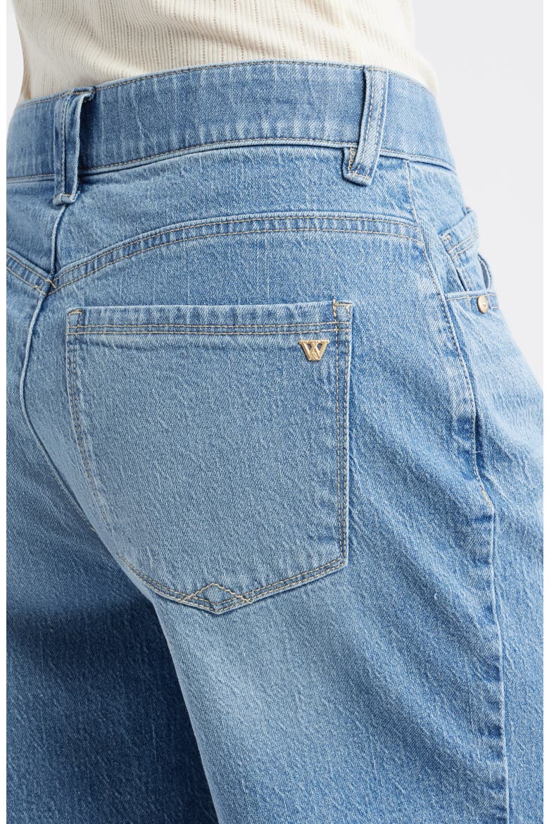 High Waist Relaxed Denim Shorts, Alternate, color, LIGHT BLUE