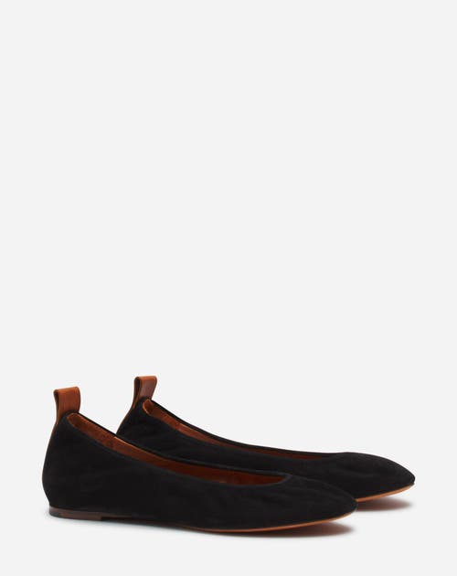 Lanvin Suede Ballet Flats For In Black