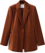 MANGO Velvet Blazer