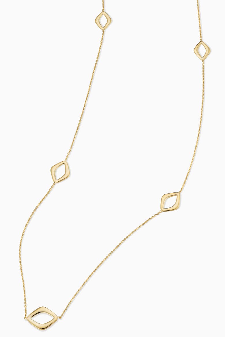 14K Gold Dream Link Station Necklace, Alternate, color, Yellow Gold