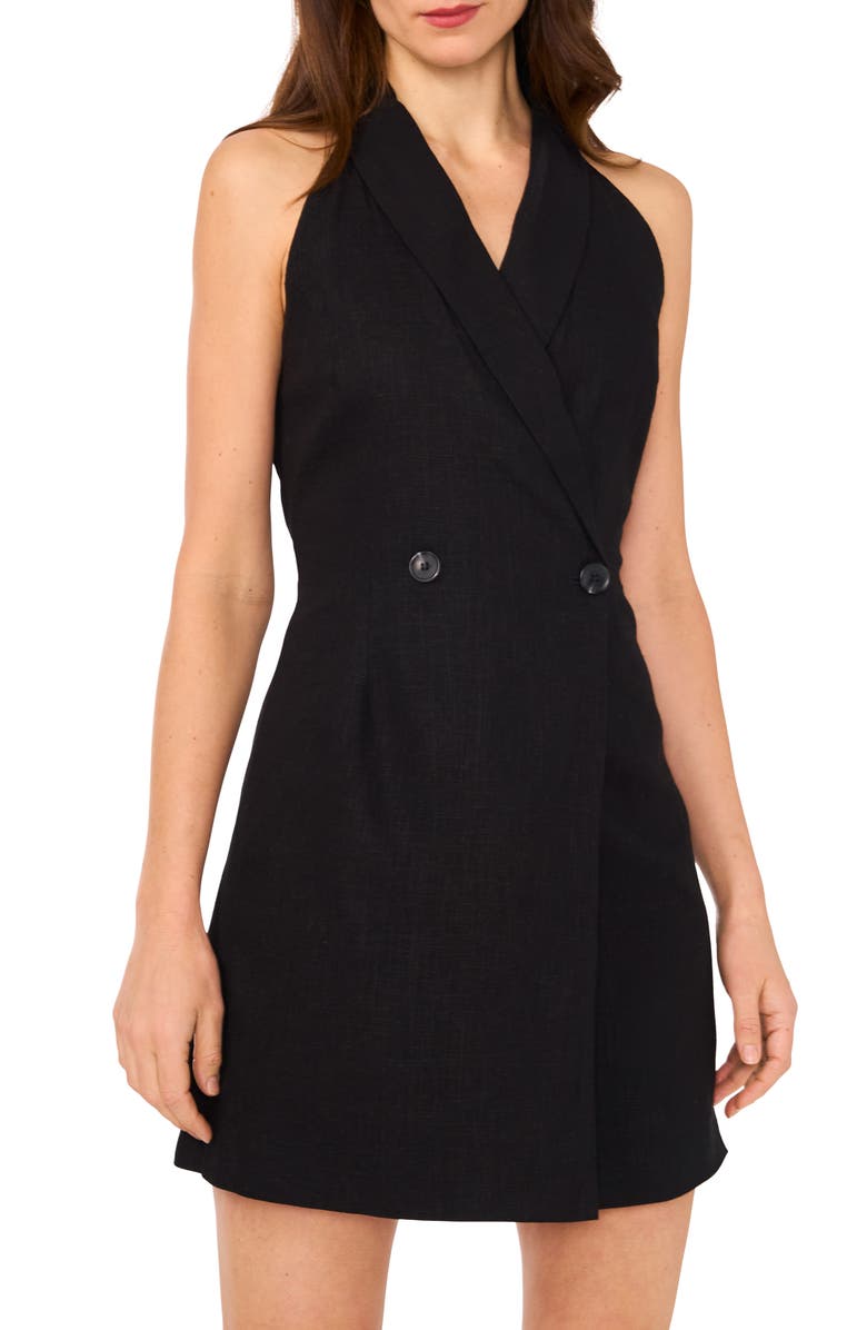 1.STATE Sleeveless Blazer Dress, Alternate, color, Rich Black
