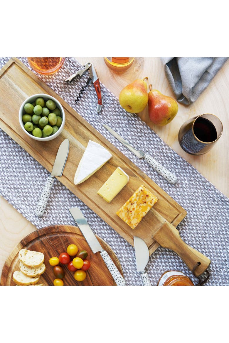 Rustic Farmhouse Acacia Wood Tapas Board, Alternate, color, Brown