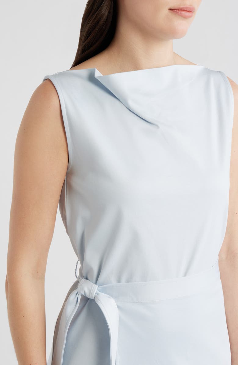 BOSS Emiaky Sleeveless Cotton Midi Dress, Alternate, color, Pale Lagoon