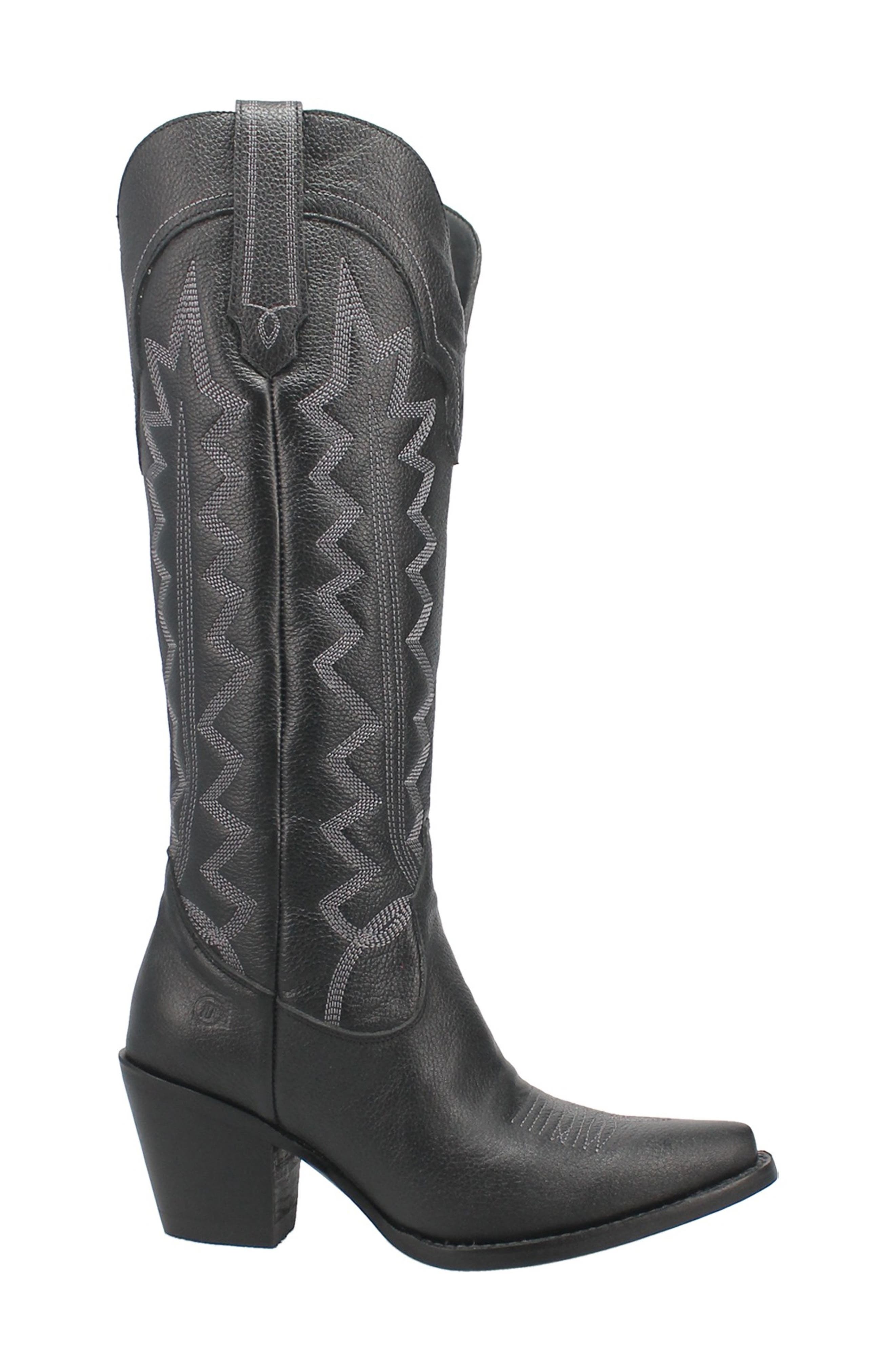 Dingo Knee High Western Boot, Alternate, color, Black