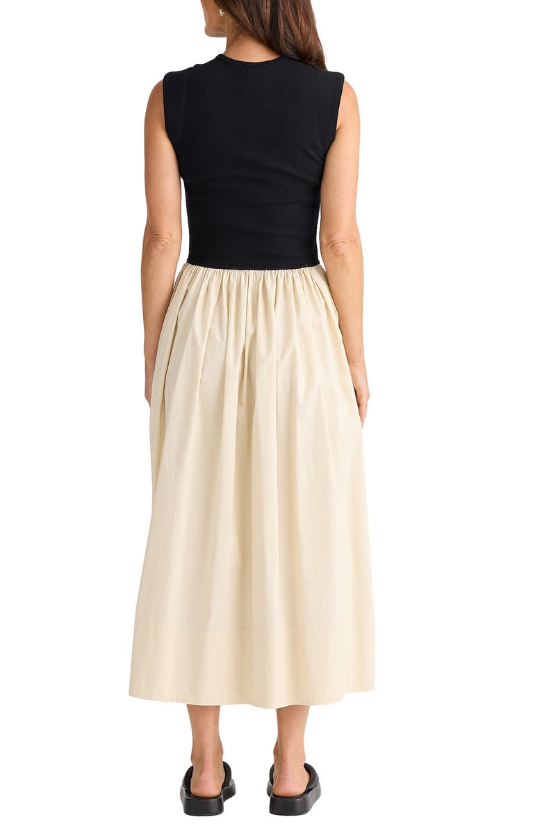 Brave+True Daphne Sleeveless Dress, Alternate, color, Ecru/ Black