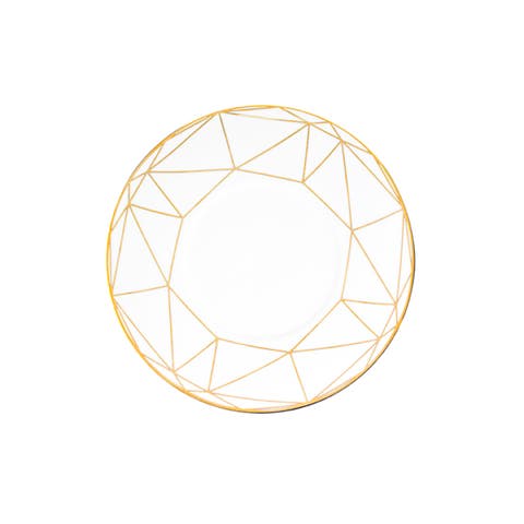 Gem Cut Gold Bread & Butter Plate
