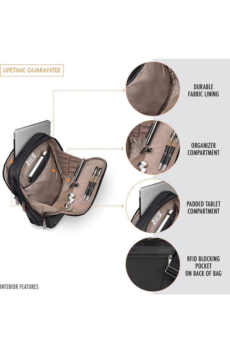 Briggs & Riley @work Expandable Ballistic Nylon Crossbody Bag with RFID Pocket, Alternate, color,