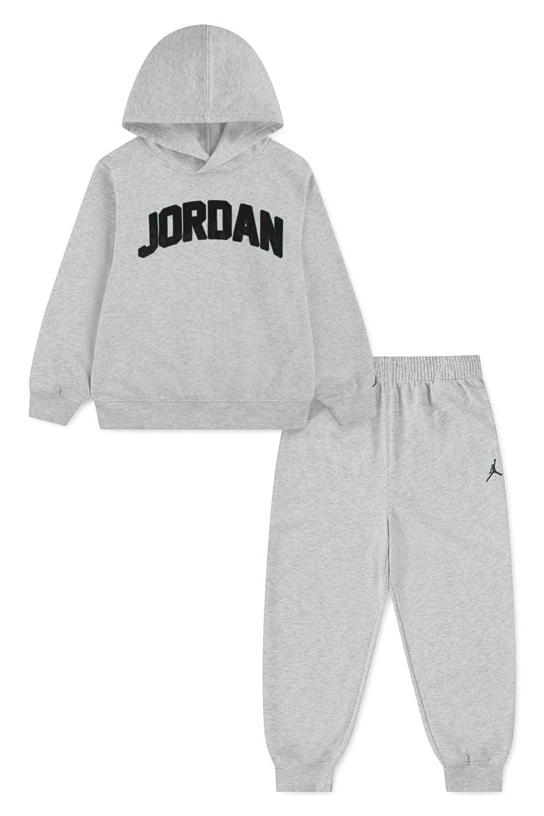 Kids' MJ AJ1 Fleece Hoodie & Joggers Set, Main, color, BIRCH HEATHER