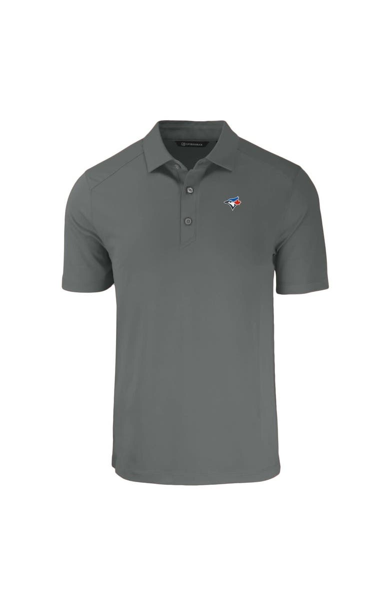 Cutter & Buck Men's Cutter & Buck Gray Toronto Blue Jays Forge Eco Stretch Recycled Polo, Alternate, color,