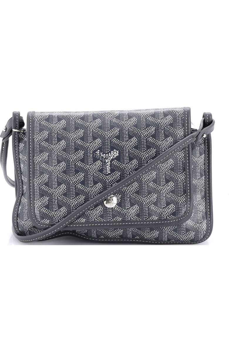 Pre-Owned Goyard Plumet Clutch Wallet Coated Canvas, Main, color, Gray