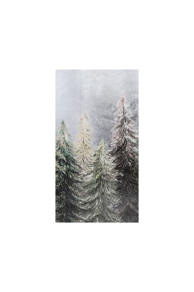 Everett Forest Printed Flour Sack Kitchen Towel, Main, color, White