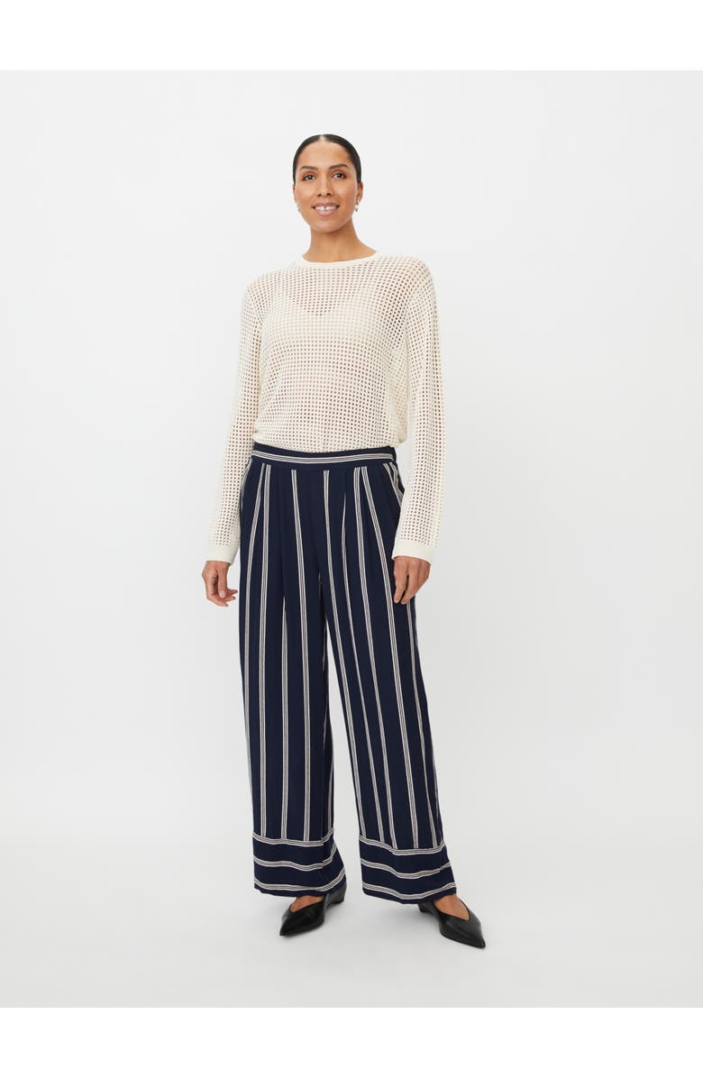 Masai Copenhagen MaPattys Striped Wide Leg Trousers, Alternate, color, Navy Blazer