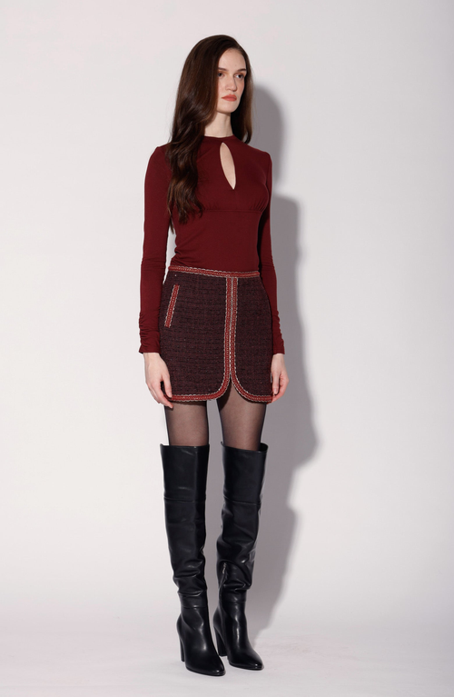 Walter Baker Charlie Top In Burgundy