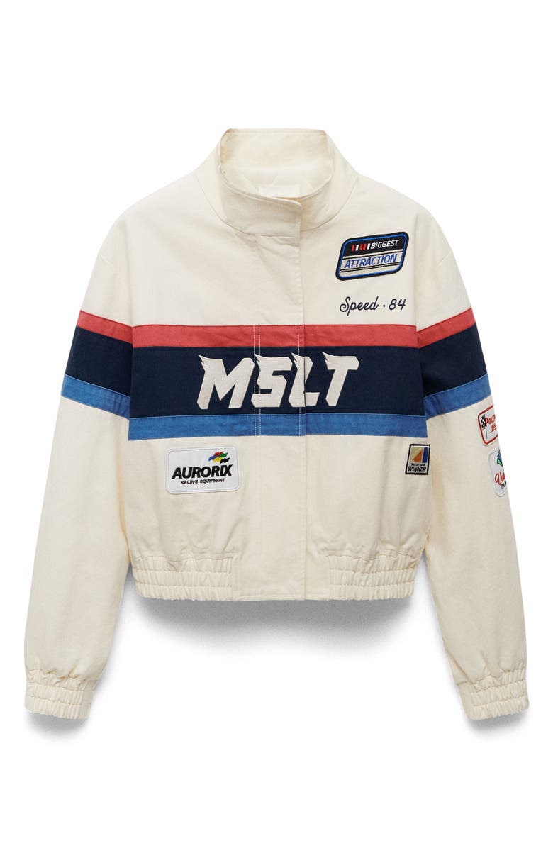 MANGO Cotton Racing Jacket, Main, color,