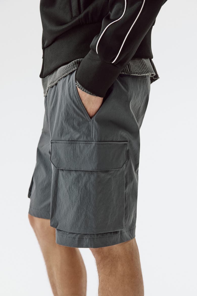 Regular Fit Cargo Shorts, Alternate, color, Dark gray