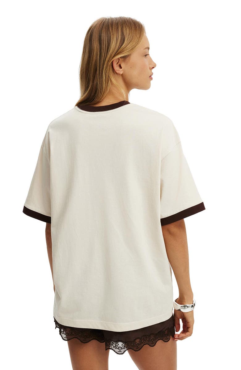 Cotton On The Boxy Graphic Tee, Alternate, color, Societe De L Amour Coconut