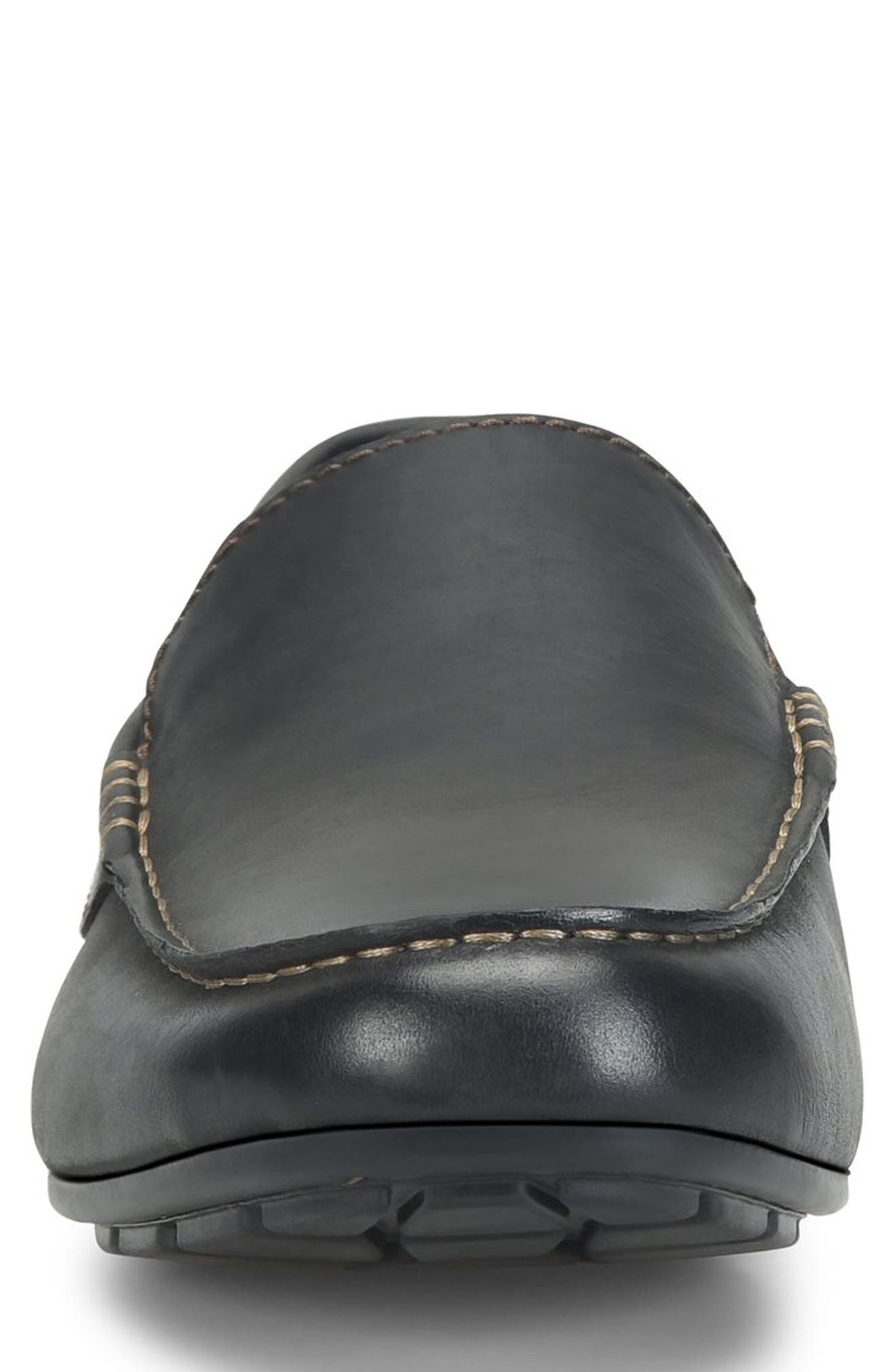 Allan Moc Driver Loafer, Alternate, color, BLACK FULLGRAIN