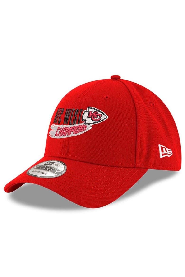 Men's New Era Red Kansas City Chiefs 2022 AFC West Division Champions  9FORTY Adjustable Hat, Main, color, Red
