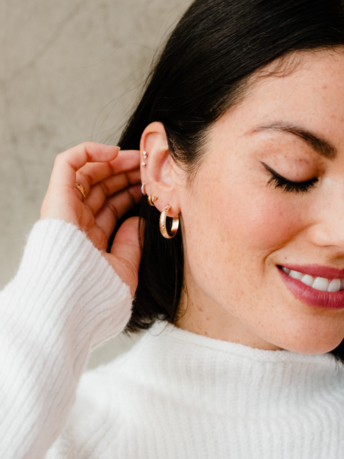 Able Filigree Hoops In Goldilled