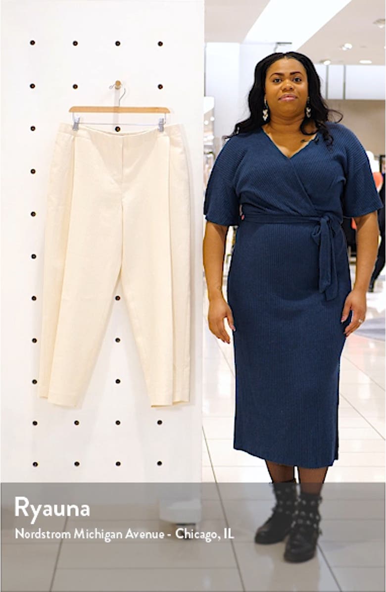 Pleated Linen Ankle Pants, sales video thumbnail