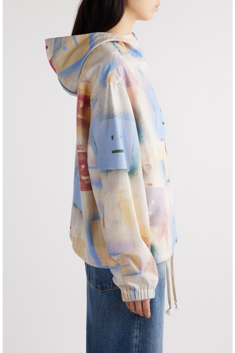 Odaan Spray Paint Face Cotton Canvas Anorak, Alternate, color, MULTICOLOR