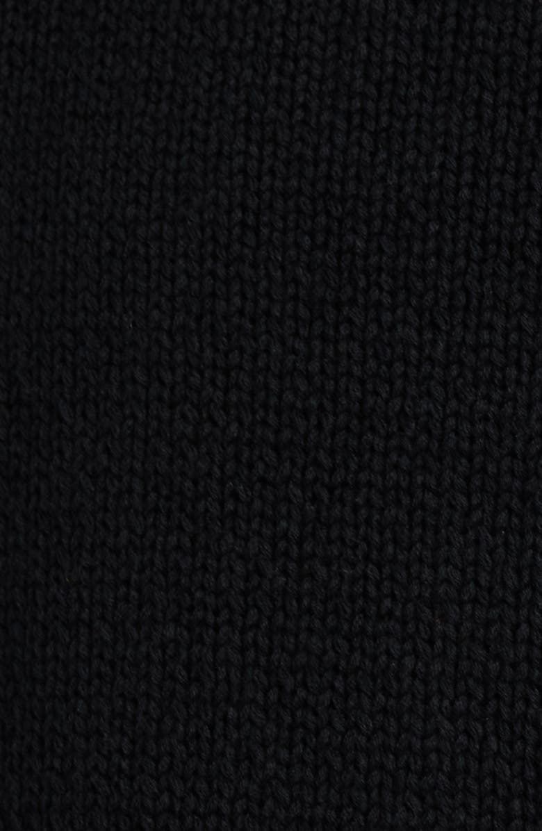 Reformation Clara Cotton Crewneck Cardigan, Alternate, color, Black