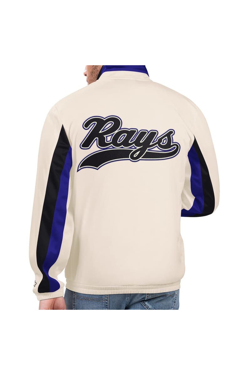 STARTER Men's Starter Cream Tampa Bay Rays Rebound Cooperstown Collection Full-Zip Track Jacket, Alternate, color, Cream
