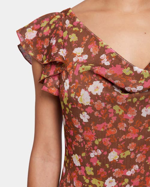 Santorelli Laurel Flutter Cap Sleeve Midi Dress