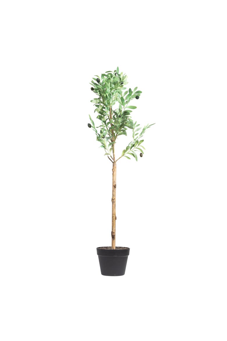 Potted Faux Olive Artificial Flower, Alternate, color, Green