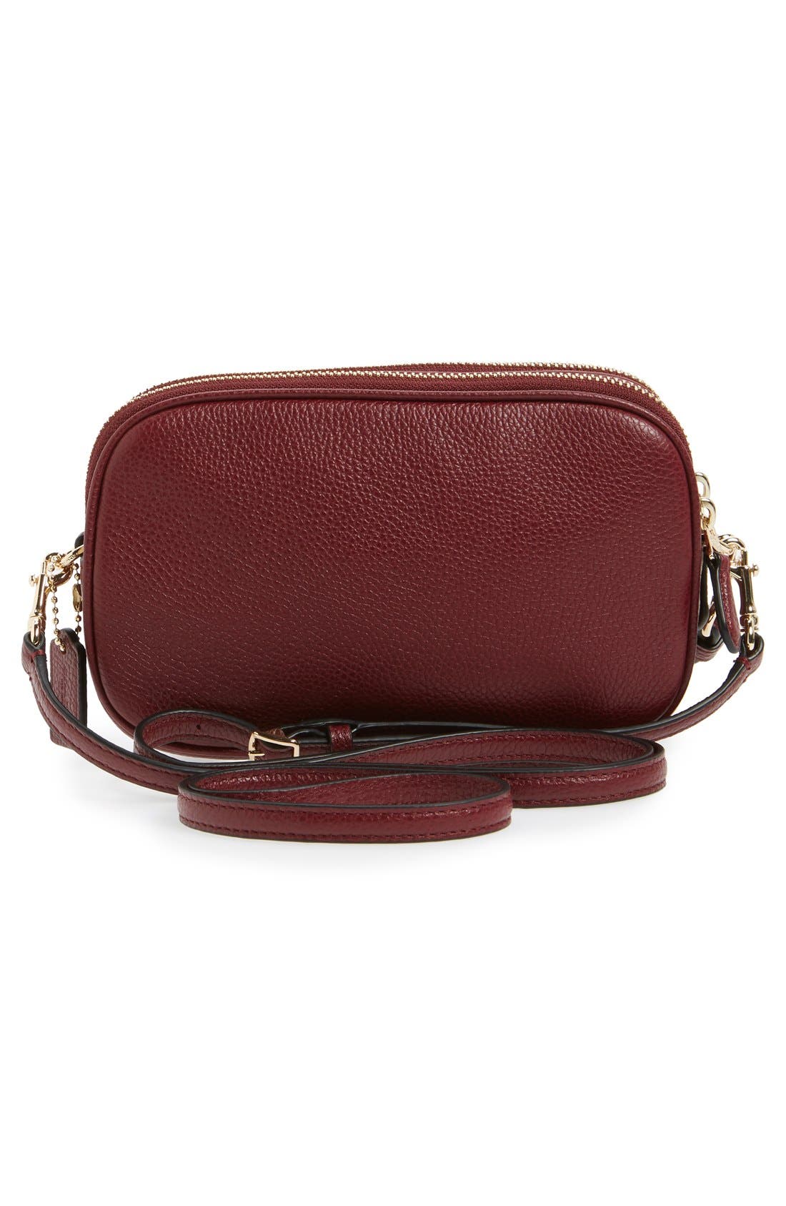 COACH Floral Studded Leather Crossbody Bag, Alternate, color, 