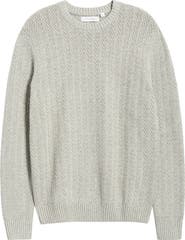 James Campbell Ayr Herringbone Stitch Cotton & Wool Blend Sweater