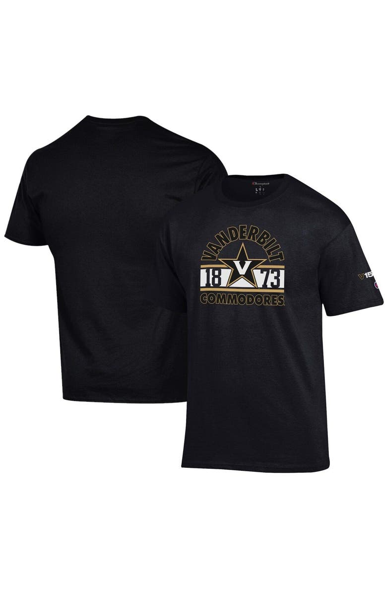 Champion Men's Champion Black Vanderbilt Commodores 150th Anniversary 1873 Jersey T-Shirt, Main, color, 