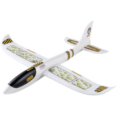 19" Hand Glider - Terra Kids Outdoor Toy Airplane, Easy-to-Assemble Kids Outdoor Toys & Plane Gliders Made from Robust Styrofoam for Ages 8+