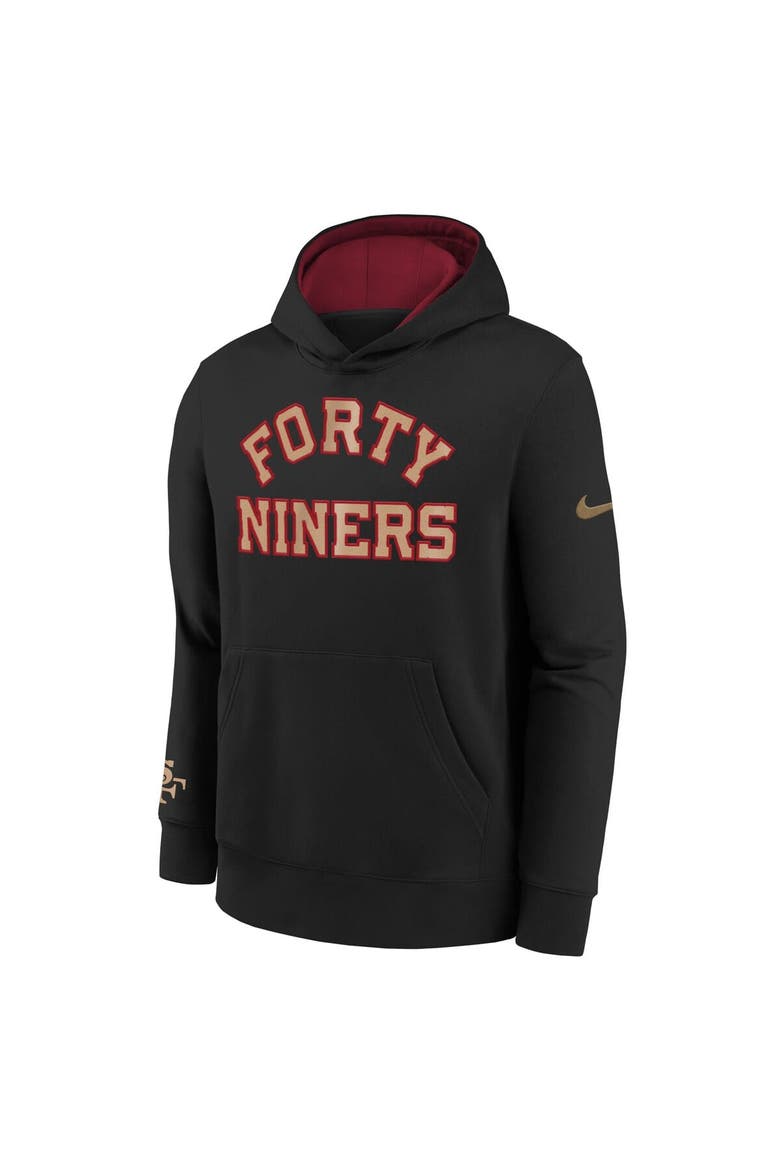 Youth Nike Black San Francisco 49ers 2025 Rivalries Collection Club Hoodie, Alternate, color, Black
