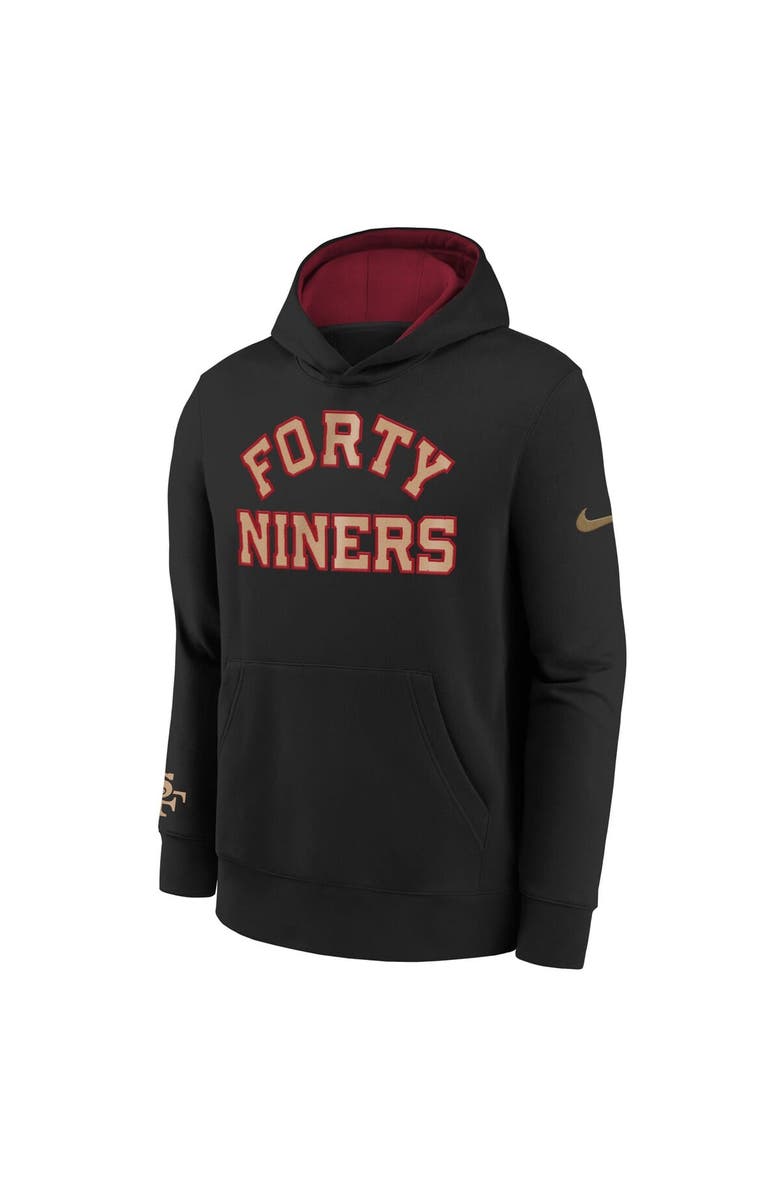 Nike Youth Nike Black San Francisco 49ers 2025 Rivalries Collection Club Hoodie, Alternate, color, Black