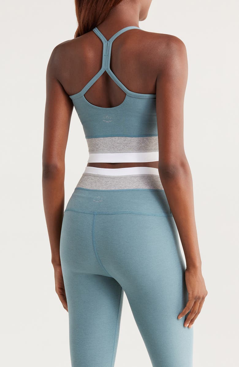 Beyond Yoga Colorblock Space Dye Crop Tank Top, Alternate, color, Storm Tri-Color Heather