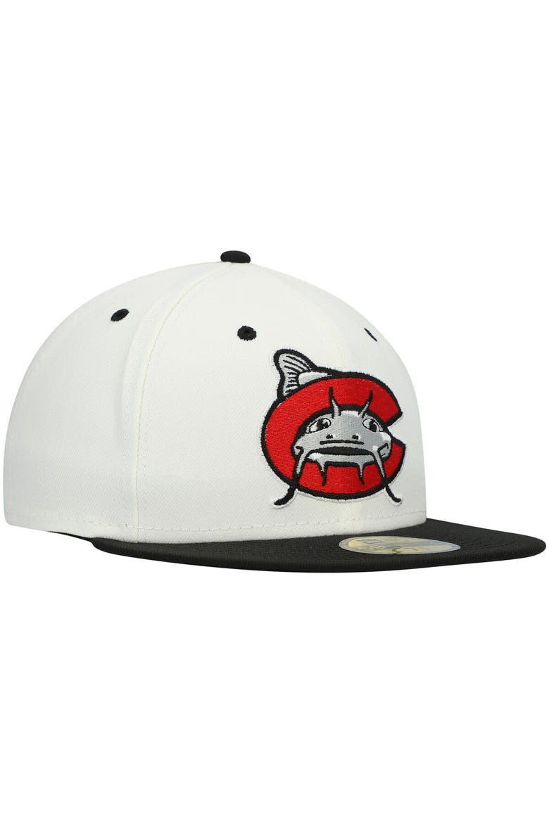 Men's New Era White Carolina Mudcats Authentic Collection Team Alternate 59FIFTY Fitted Hat, Alternate, color, White